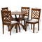 Baxton Studio Edona Modern and Contemporary Grey Fabric and Walnut Brown Finished Wood 5-Piece Dining Set 174-9881-10901-Zoro - alternate 9